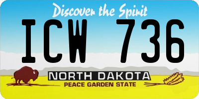 ND license plate ICW736