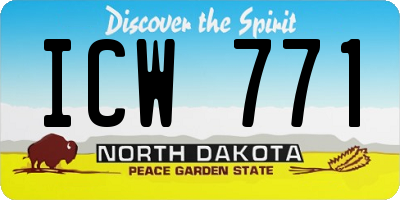 ND license plate ICW771