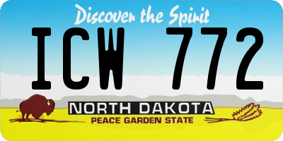 ND license plate ICW772