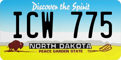 ND license plate ICW775