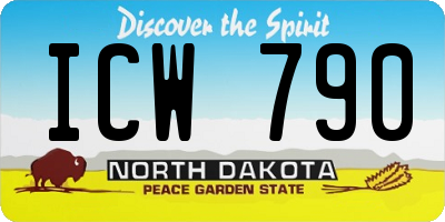 ND license plate ICW790