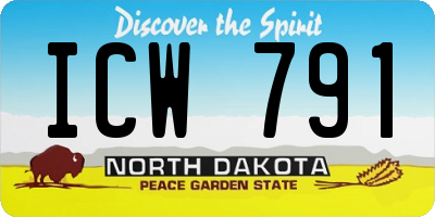 ND license plate ICW791