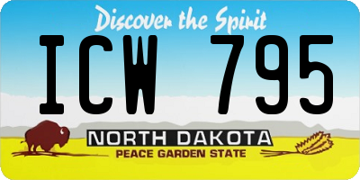 ND license plate ICW795