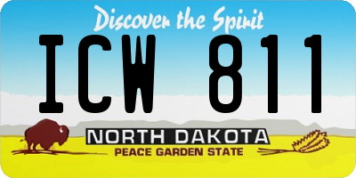 ND license plate ICW811