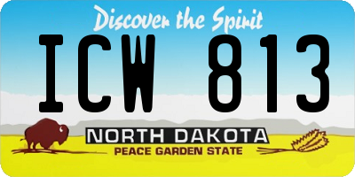 ND license plate ICW813