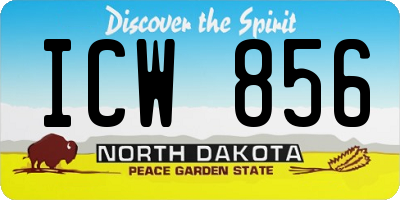 ND license plate ICW856