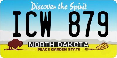 ND license plate ICW879