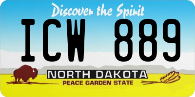 ND license plate ICW889