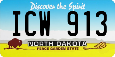 ND license plate ICW913