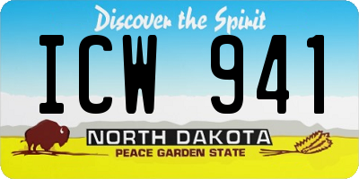 ND license plate ICW941
