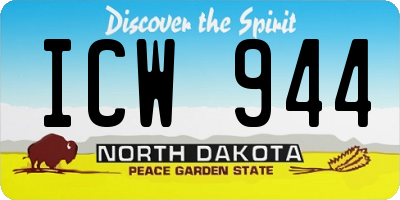 ND license plate ICW944