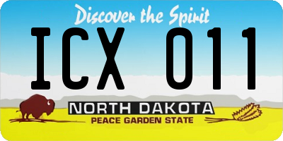 ND license plate ICX011