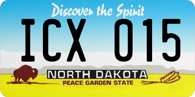 ND license plate ICX015