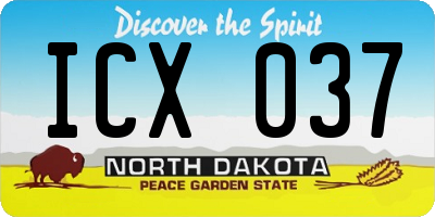ND license plate ICX037