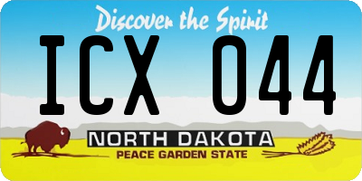 ND license plate ICX044