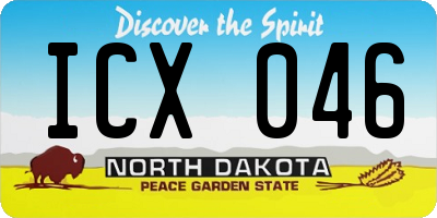 ND license plate ICX046