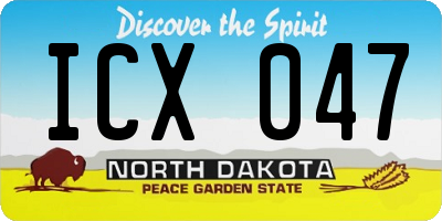 ND license plate ICX047
