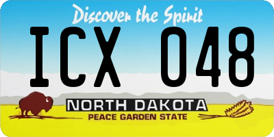 ND license plate ICX048