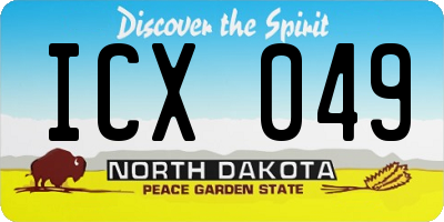 ND license plate ICX049