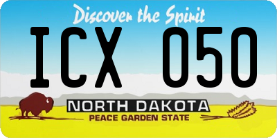 ND license plate ICX050