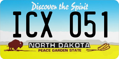 ND license plate ICX051