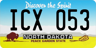 ND license plate ICX053