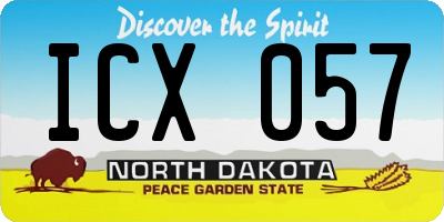 ND license plate ICX057