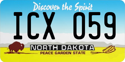 ND license plate ICX059
