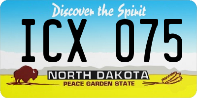 ND license plate ICX075