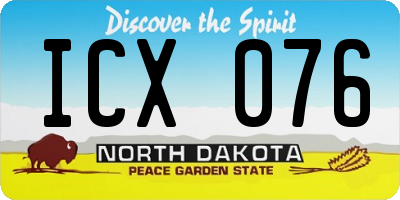 ND license plate ICX076