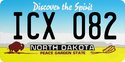 ND license plate ICX082
