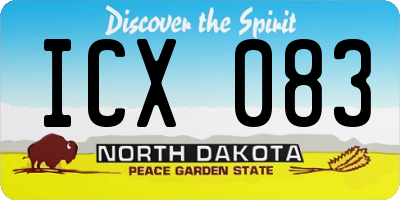 ND license plate ICX083