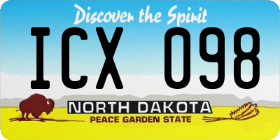 ND license plate ICX098