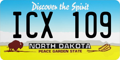 ND license plate ICX109