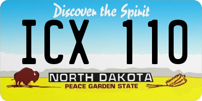 ND license plate ICX110