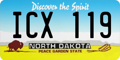 ND license plate ICX119