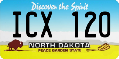 ND license plate ICX120