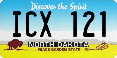 ND license plate ICX121