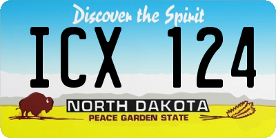 ND license plate ICX124