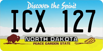 ND license plate ICX127