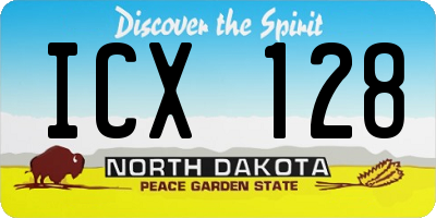 ND license plate ICX128
