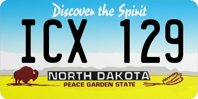 ND license plate ICX129