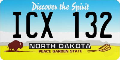 ND license plate ICX132