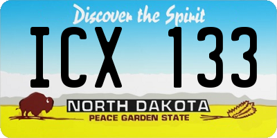ND license plate ICX133