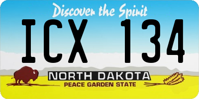 ND license plate ICX134