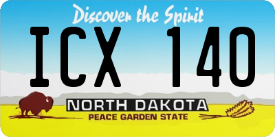 ND license plate ICX140