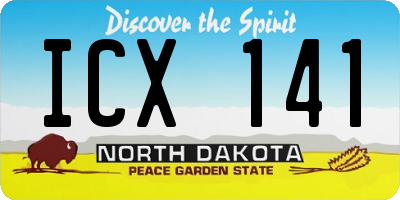 ND license plate ICX141