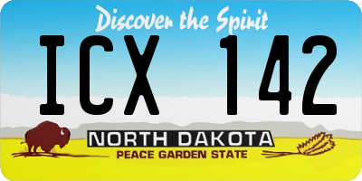 ND license plate ICX142