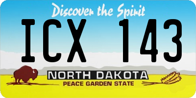 ND license plate ICX143