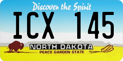 ND license plate ICX145